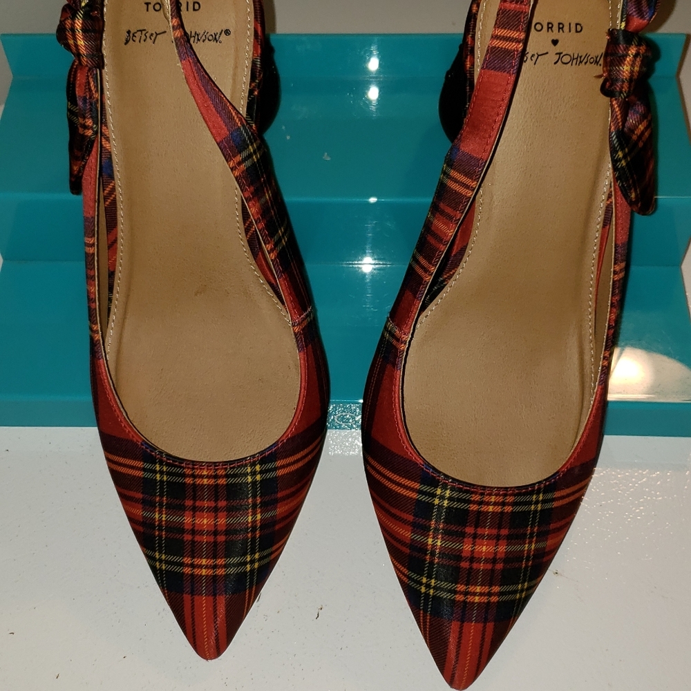 Torrid Betsey Johnson Plaid Chunky Heels